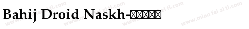 Bahij Droid Naskh字体转换